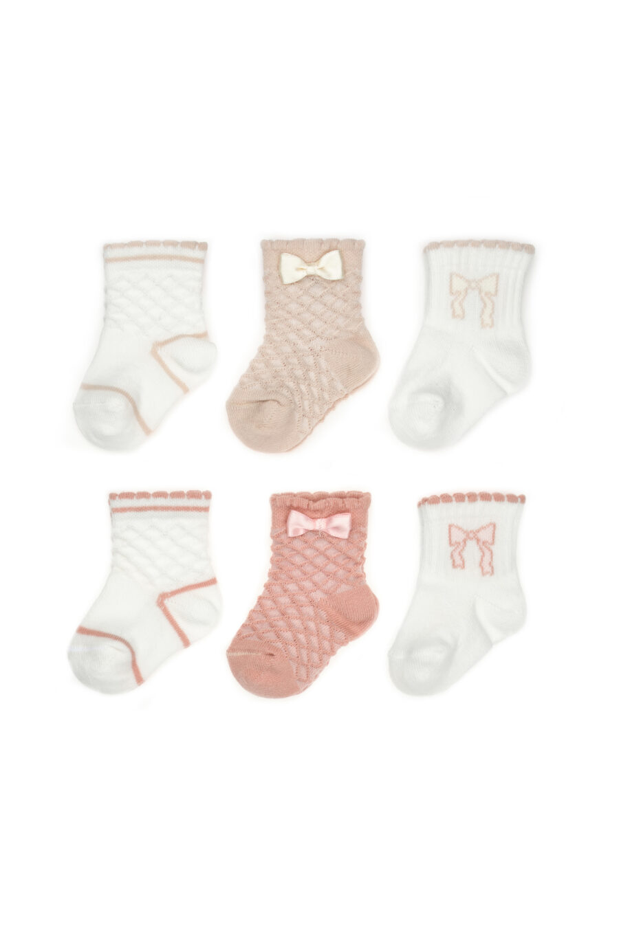 Шест чифта чорапи от органичен памук - Bow collection
