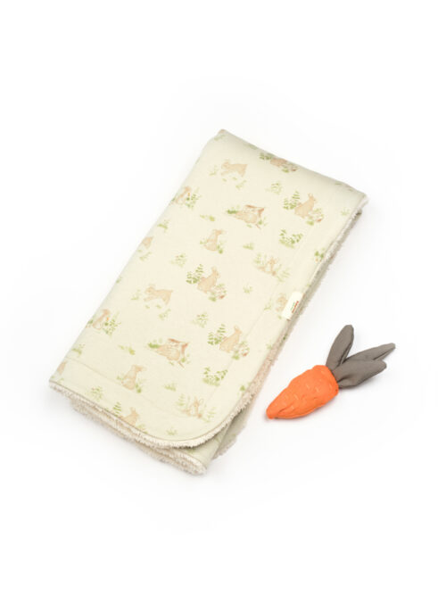 Одеяло 85х85 см от органичен памук - Cute Rabbit Collection
