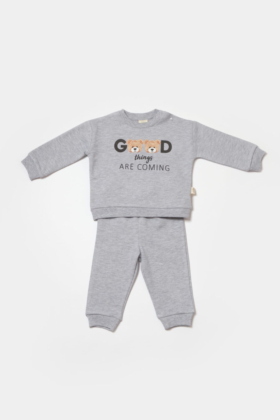 Комплект Суитшърт и панталон от органичен памук - Grey Color