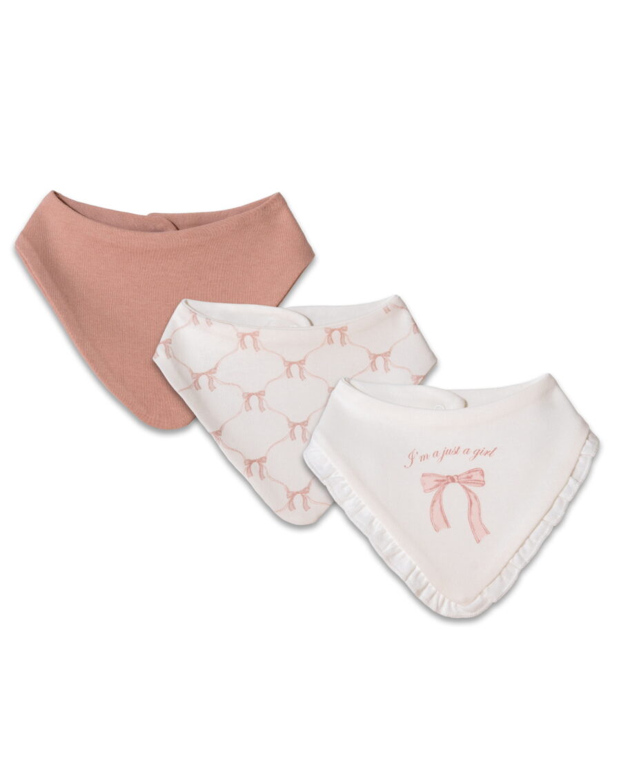 Три броя Лигавници от органичен памук - Bow Collection