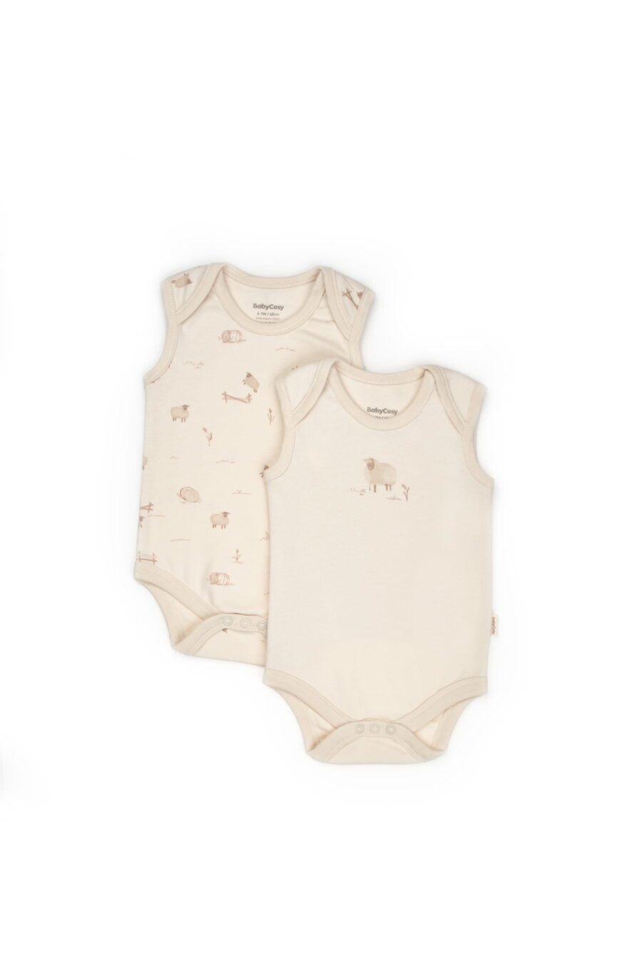 Два броя Бодита без ръкави от органичен памук - Lamb Collection