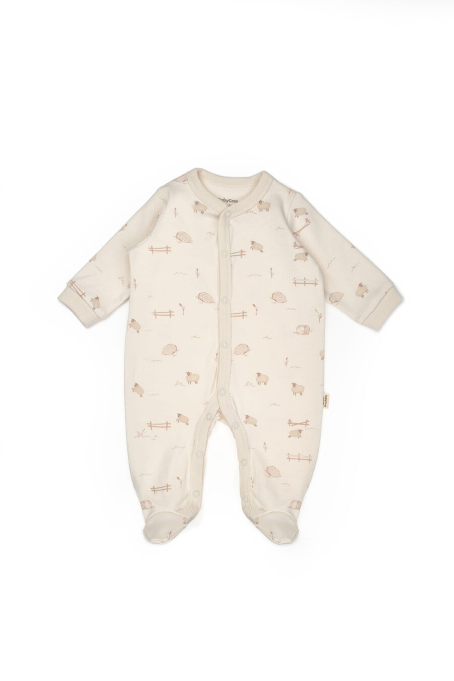 Два броя Ромпъри от органичен памук – Lamb Collection