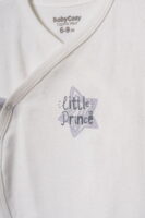 Два броя Бодита с къс ръкав тип прегърни ме от органичен памук - Little Prince Collection