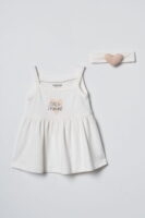 Рокля с лента за глава от органичен памук - Little Princess Collection