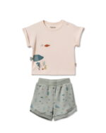 Комплект Тениска и къси панталонки от органичен памук - Undersea world Collection