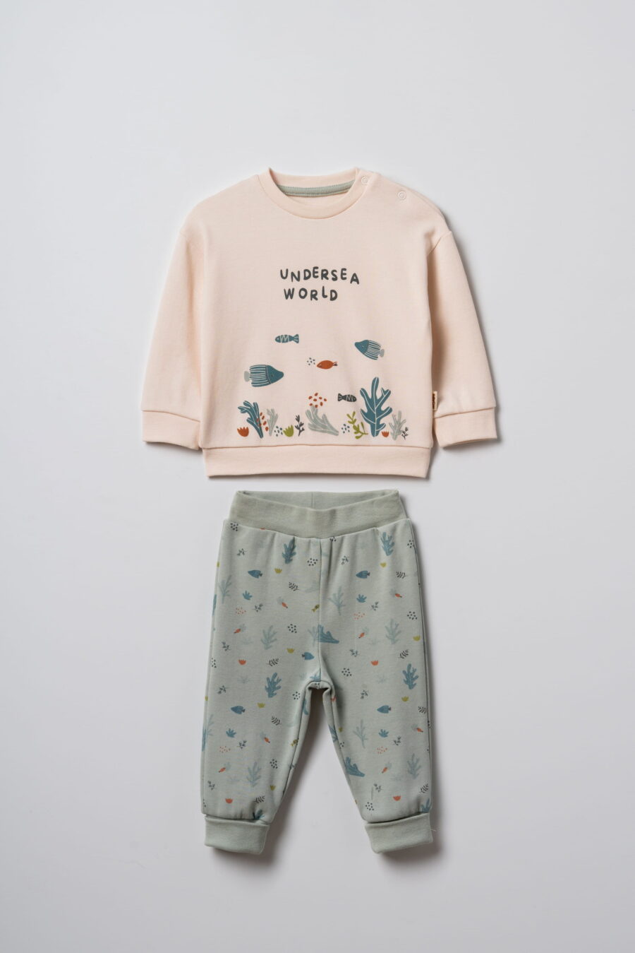 Комплект Суитшърт и панталон от органичен памук - Undersea world Collection