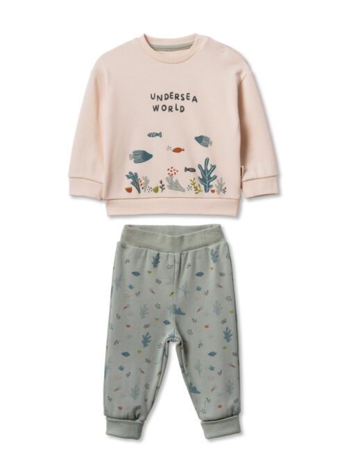 Комплект Суитшърт и панталон от органичен памук - Undersea world Collection