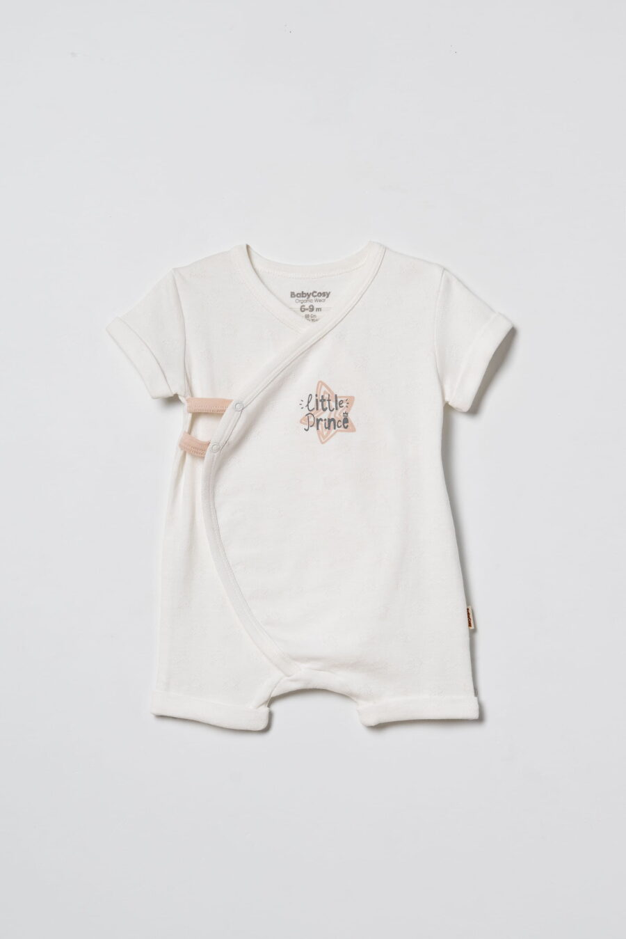 Два броя Бодита с къс ръкав тип прегърни ме от органичен памук - Little Princess Collection