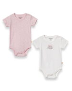 Два броя Бодита с къс ръкав от органичен памук - Little Princess Collection