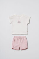 Комплект Тениска и къси панталонки от органичен памук - Little Princess Collection