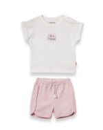 Комплект Тениска и къси панталонки от органичен памук - Little Princess Collection