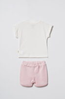 Комплект Тениска и къси панталонки от органичен памук - Little Princess Collection